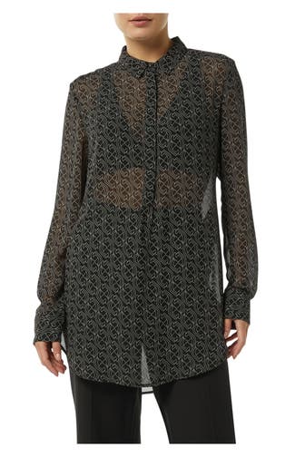 COMMA, Casual-Bluse gemustert