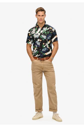 SUPERDRY Kurzarmhemd gemustert