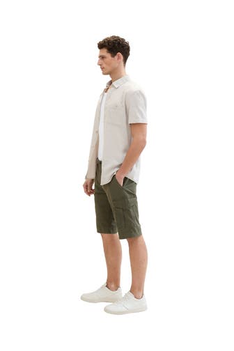 TOM TAILOR Cargo-Shorts oliv straight