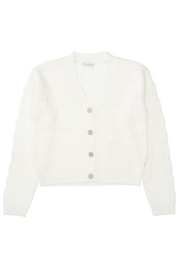 MARC O'POLO Strickjacke wollweiß
