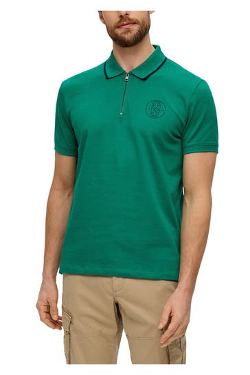 S.OLIVER Polo-Shirt smaragdgrün