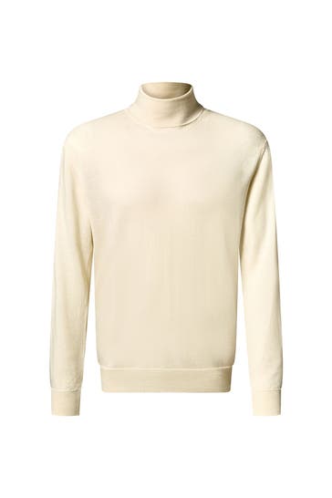 BALDESSARINI Rollkragen-Wollpullover ecru