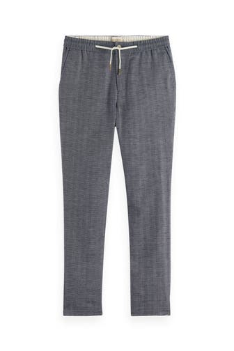 SCOTCH & SODA Leinenmix-Hose 'Warren' gemustert
