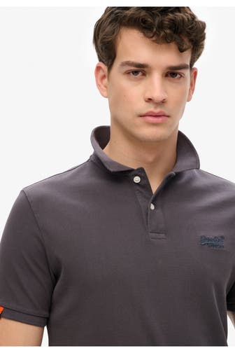 SUPERDRY Polo-Shirt 'Vintage Destroy' graublau