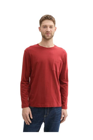 TOM TAILOR Longsleeve dunkelrot