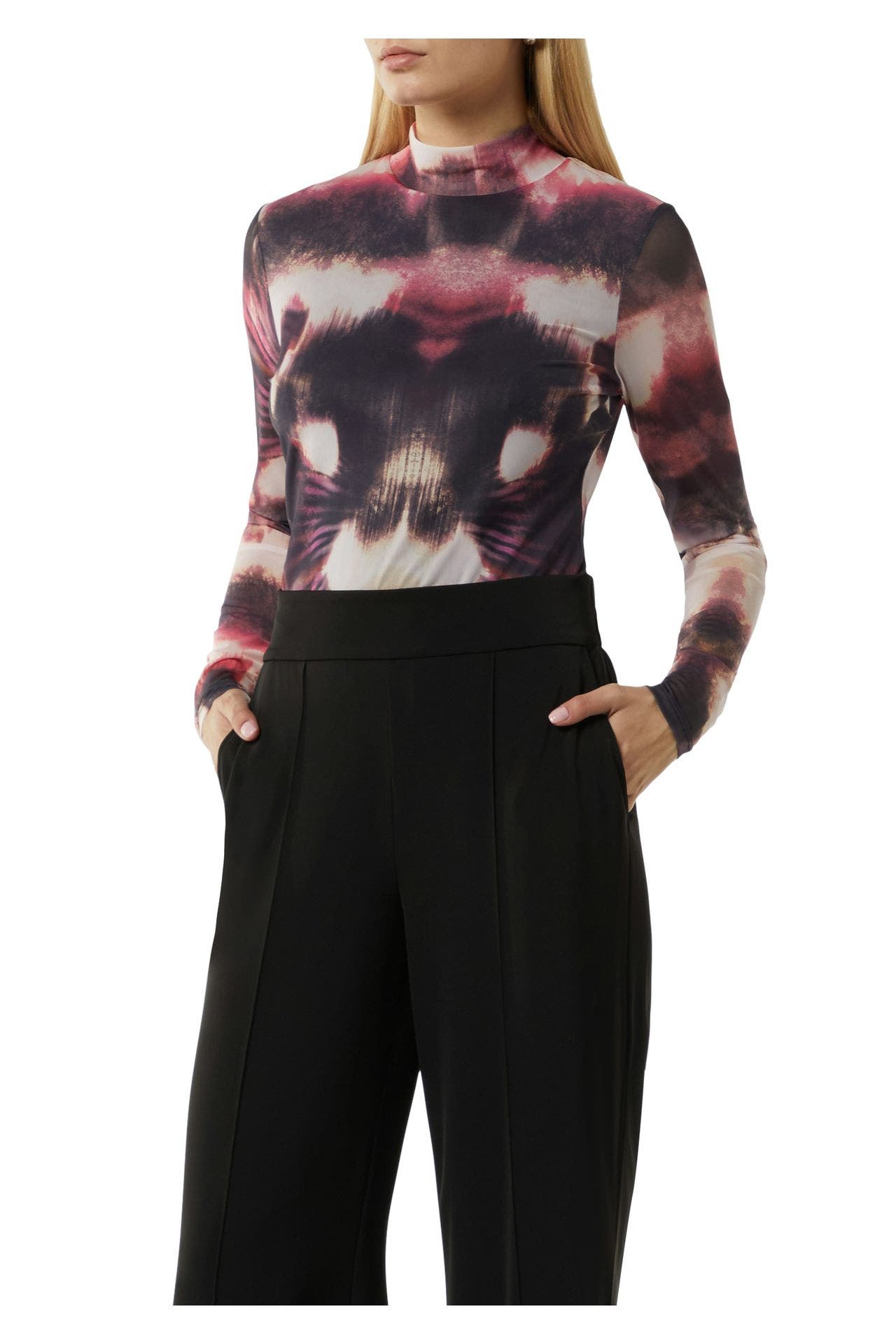 COMMA, Mesh-Langarmshirt gemustert, Bild 1
