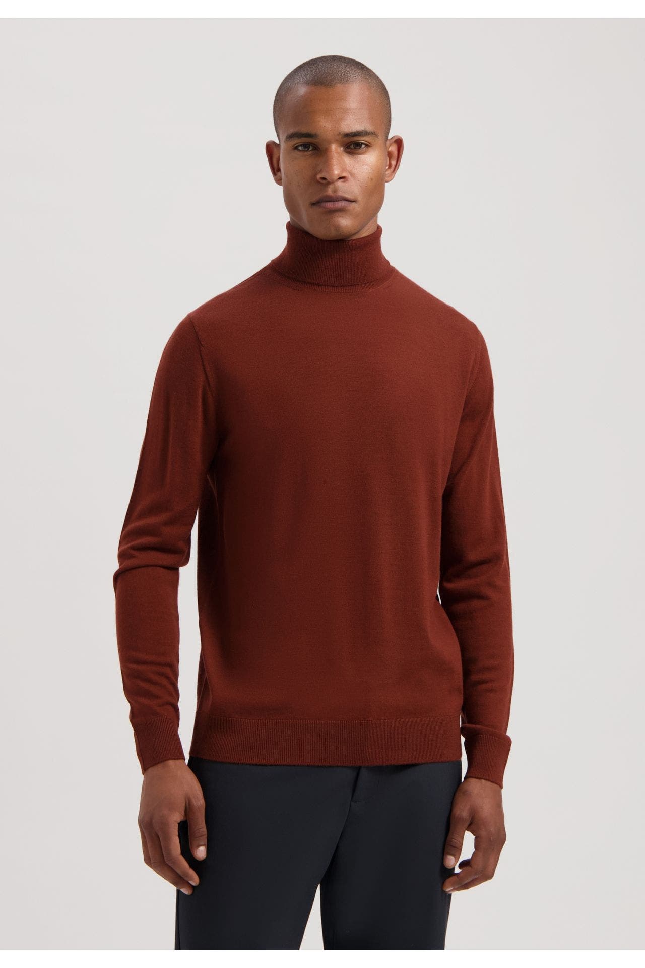 DSTREZZED Woll-Pullover 'Destin' rotbraun, Bild 1