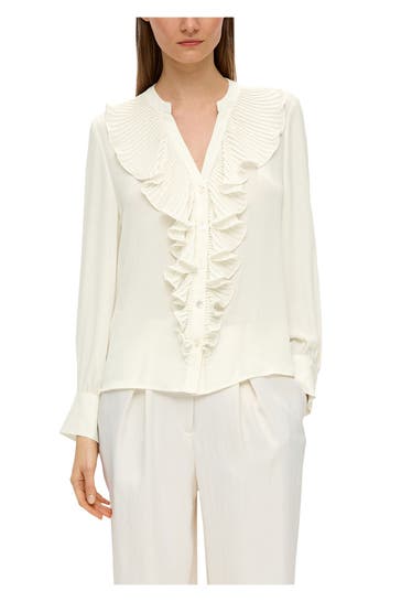 S.OLIVER BLACK LABEL Casual-Bluse ecru