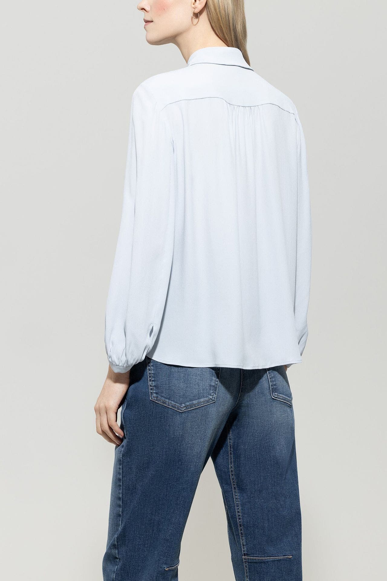LUISA CERANO Seidenmix-Bluse hellblau, Bild 1
