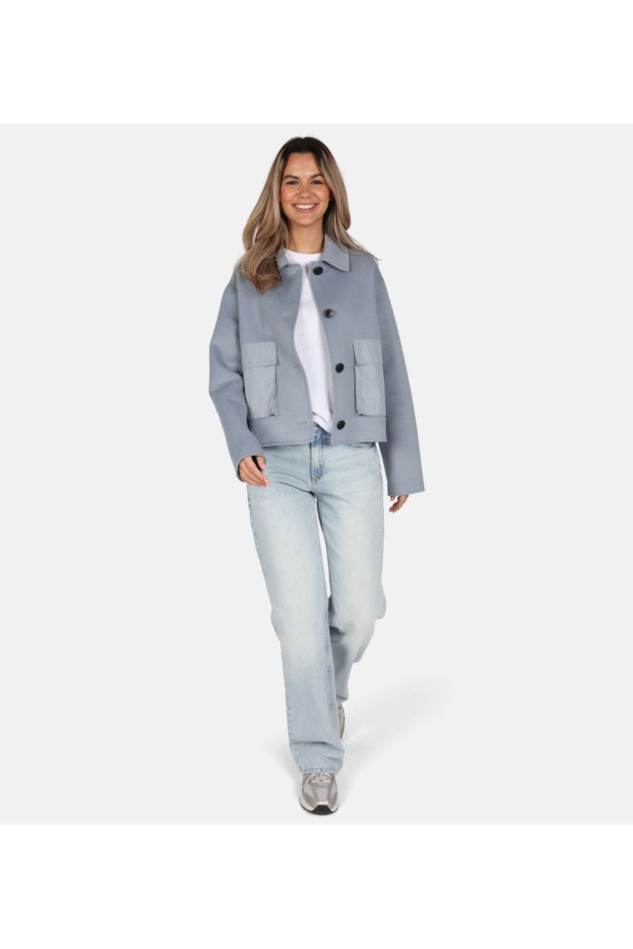 FUCHS SCHMITT Wollmix-Overshirt graublau, Bild 1