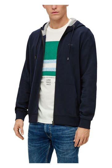 S.OLIVER Sweatjacke dunkelblau