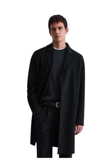 MARC O'POLO Wollmixmantel schwarzblau