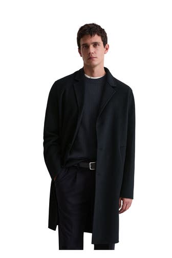 MARC O'POLO Wollmixmantel schwarzblau