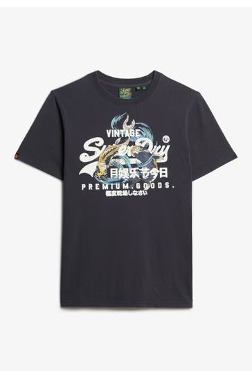 SUPERDRY T-Shirt 'Tokyo Relaxed' anthrazit