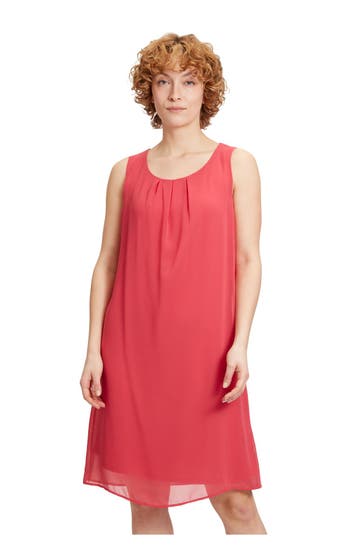 CARTOON Chiffon-Kleid rubinrot