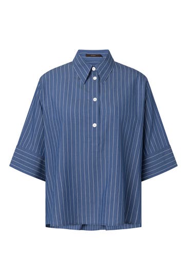 WINDSOR. Casual-Bluse Hemd blau gestreift