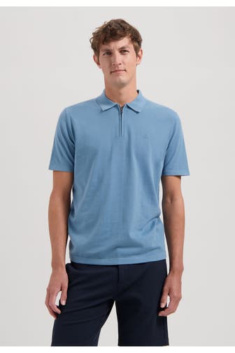 DSTREZZED Strick-Polo 'Dorian' graublau