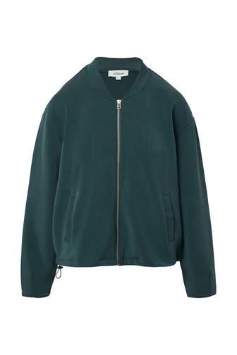 S.OLIVER Sweatjacke dunkelgrün