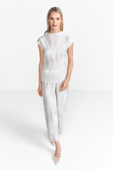 RICH & ROYAL Plisseetop beige