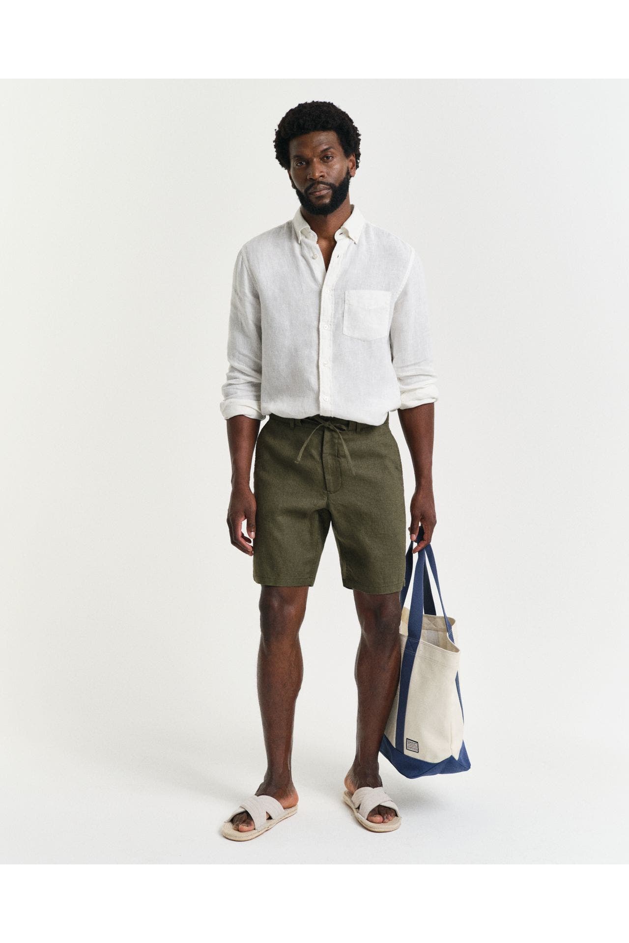 GANT Leinen-Shorts oliv, Bild 1