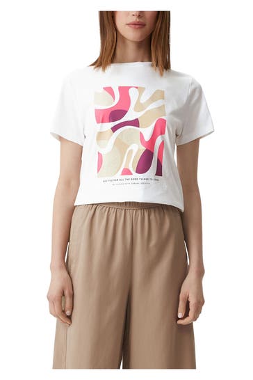 COMMA, T-Shirt weiß