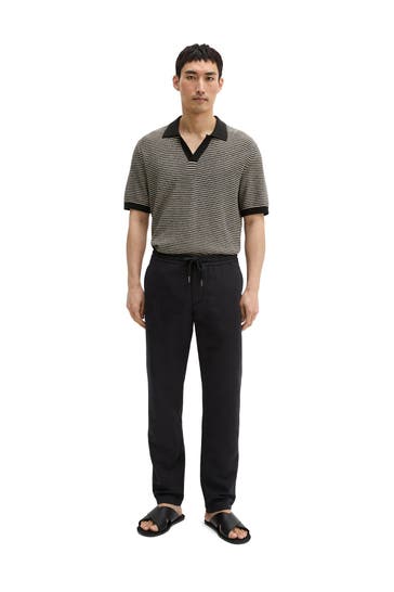 MARC O'POLO Leinenmixhose schwarz