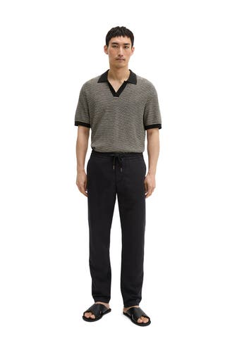 MARC O'POLO Leinenmixhose schwarz
