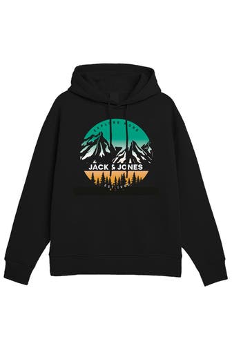 JACK & JONES Hoodie schwarz