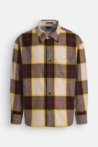 GANT Woll-Hemdjacke gemustert