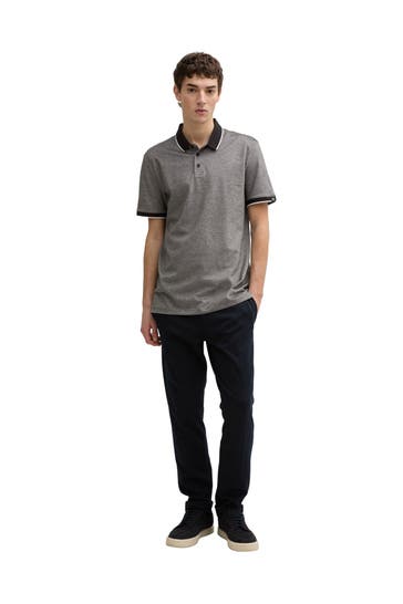 TOM TAILOR Polo-Shirt dunkelgrau