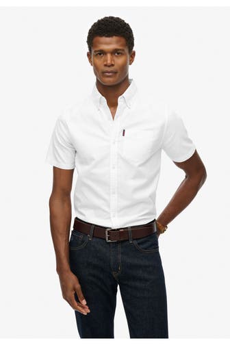 SUPERDRY Kurzarmhemd weiß