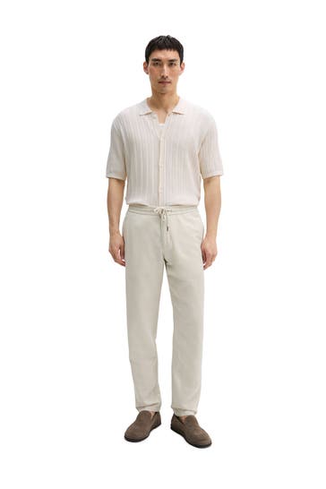 MARC O'POLO Leinenmixhose greige