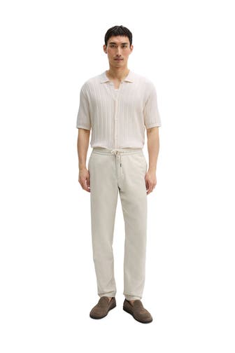 MARC O'POLO Leinenmixhose greige