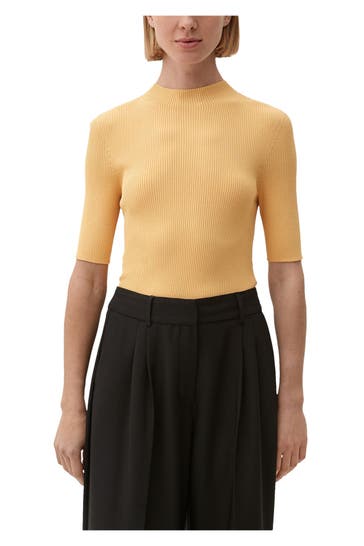 S.OLIVER BLACK LABEL Strickshirt pfirsich