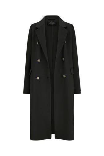 MILESTONE Wollmix-Mantel schwarz