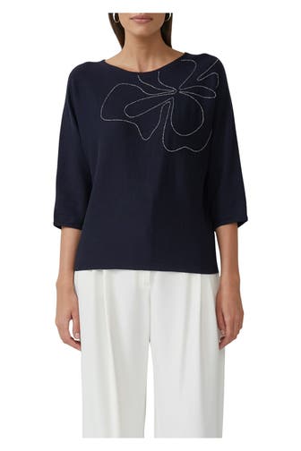 S.OLIVER BLACK LABEL Strickpullover nachtblau