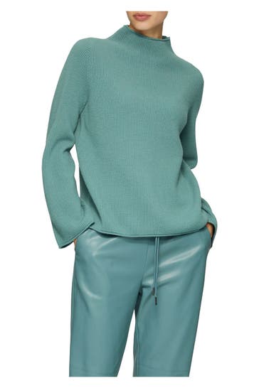 S.OLIVER BLACK LABEL Wollmix-Strickpullover smaragdgrün