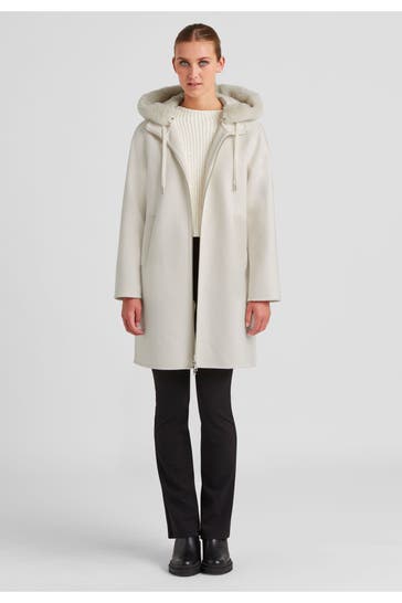 MILESTONE Wollmix-Mantel 'Lyra' ecru