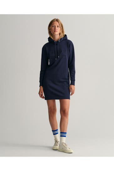 GANT Sweat-Kleid dunkelblau