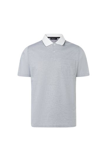 MAERZ MUENCHEN Polo-Shirt grau gemustert