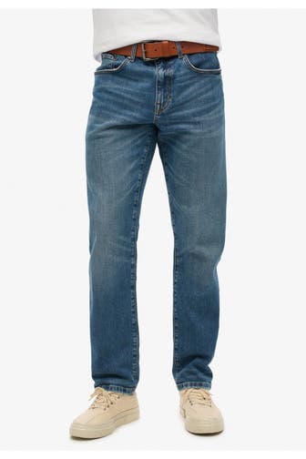 SUPERDRY Jeans mittelblau slim straight