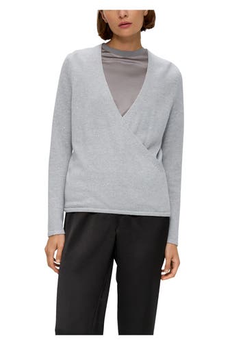 S.OLIVER BLACK LABEL Strickpullover hellgrau