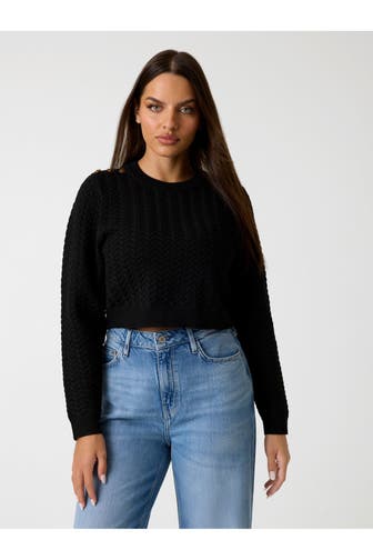 GUESS Strickpullover 'Reona' schwarz