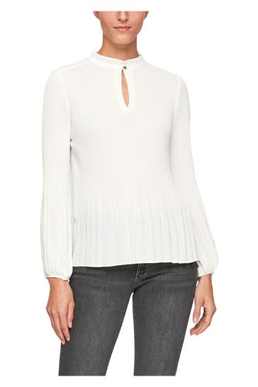 S.OLIVER BLACK LABEL Blusenshirt weiß