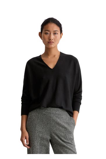 MARC O'POLO Wollmix-Strickpullover schwarz
