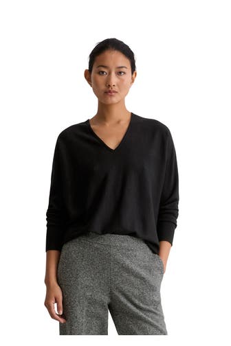 MARC O'POLO Wollmix-Strickpullover schwarz