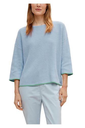 COMMA, Strickpullover hellblau