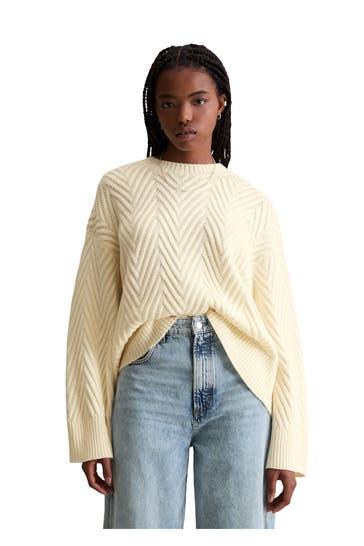 MARC O'POLO DENIM Pullover wollweiß