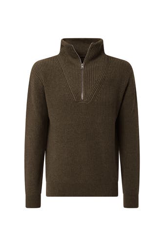 BALDESSARINI Wollmix-Stricktroyer dunkelgrün