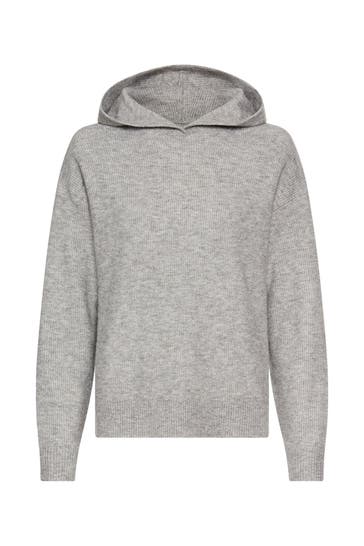 CAMEL ACTIVE Strick-Hoodie hellgrau